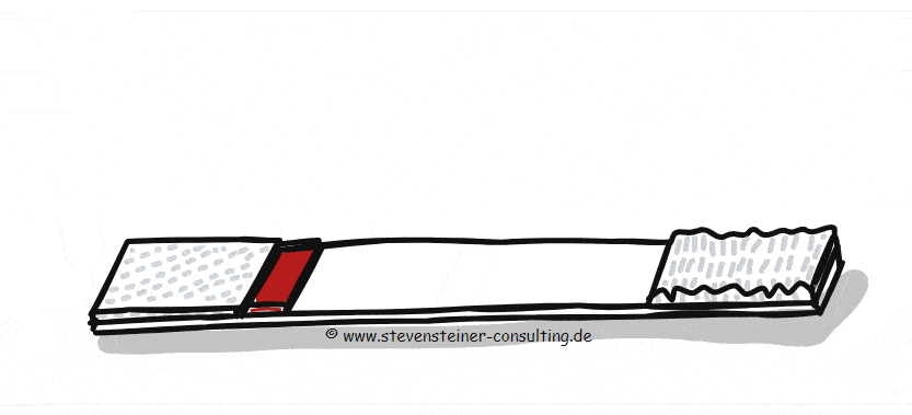 Animation showing flow along the lateral flow test