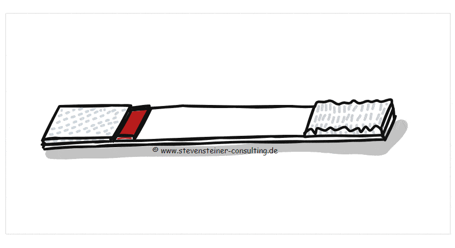 Animation showing components of the lateral flow test